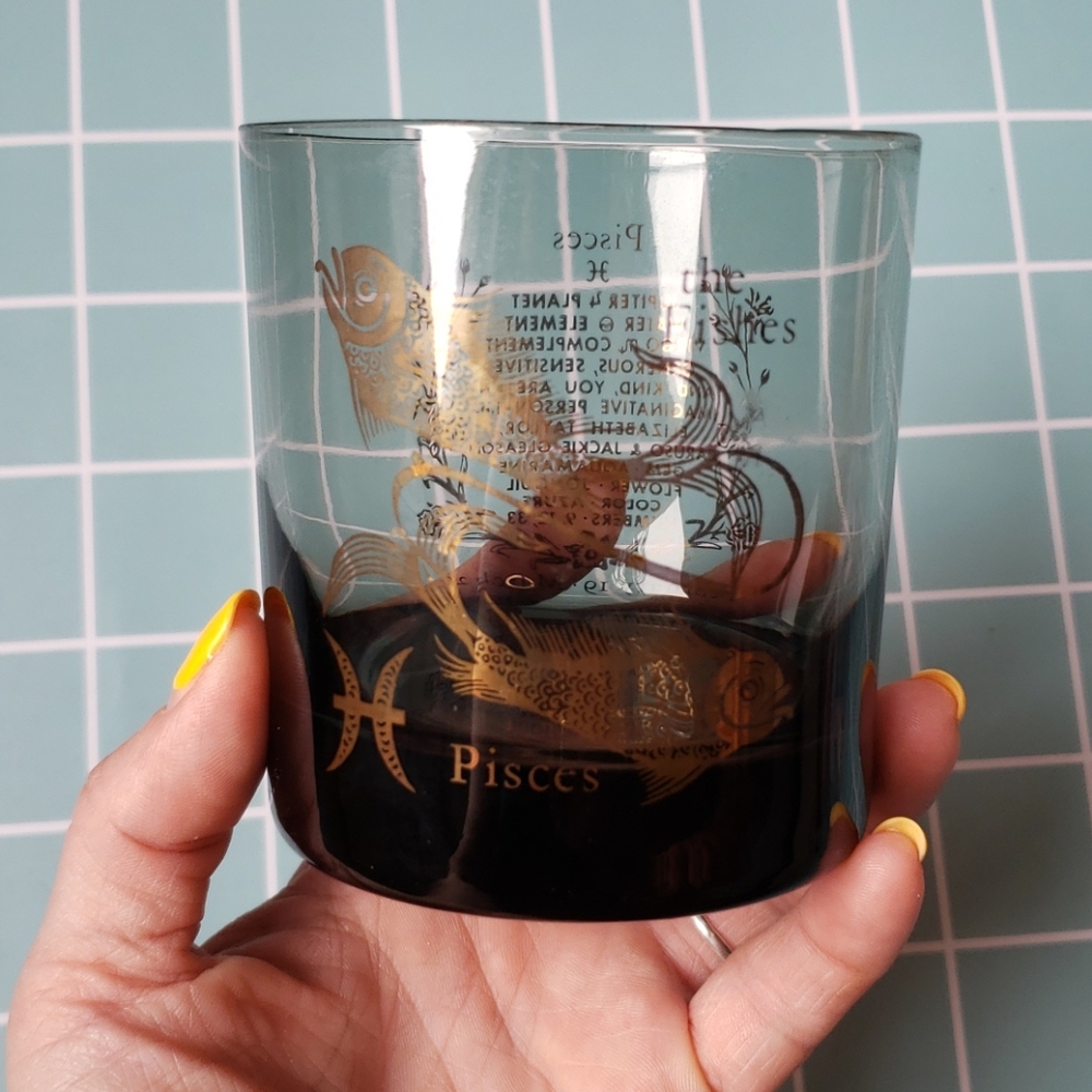 COPY - Vintage Pisces Old Fashioned Rocks Glass